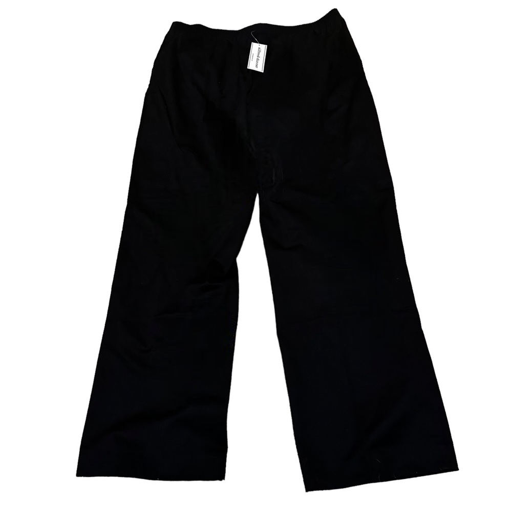 NEW Alfred Dunner Womens 18 Black Pull On Elastic Waist Pants Proportioned Med